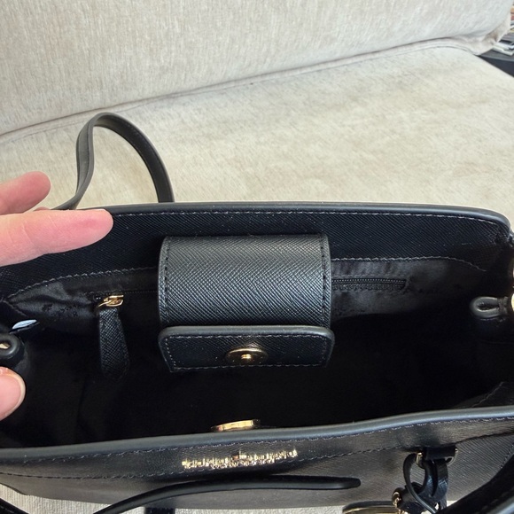 Kate Spade Top Handle Madison Satchel Black Leather Crossbody Bag MWOT - Picture 3 of 9